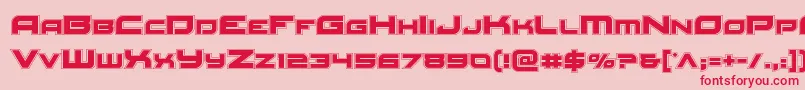 Redrocketacad Font – Red Fonts on Pink Background