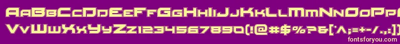 Redrocketacad Font – Yellow Fonts on Purple Background