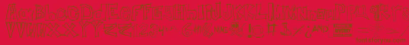 Police Insert your name here – polices brunes sur fond rouge