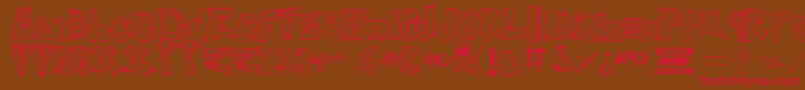 Insert your name here Font – Red Fonts on Brown Background
