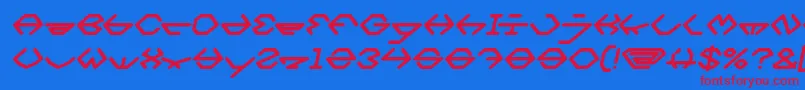 inside Bold Italic Font – Red Fonts on Blue Background