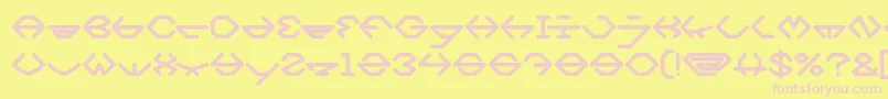 inside Bold-fontti – vaaleanpunaiset fontit keltaisella taustalla