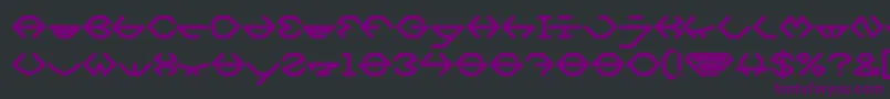 Шрифт inside Bold – фиолетовые шрифты на чёрном фоне