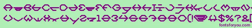 inside Bold Font – Purple Fonts on Green Background
