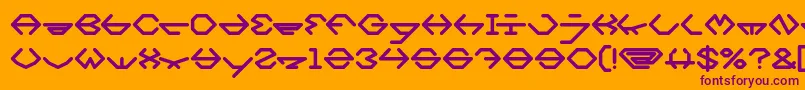 Шрифт inside Bold – фиолетовые шрифты на оранжевом фоне