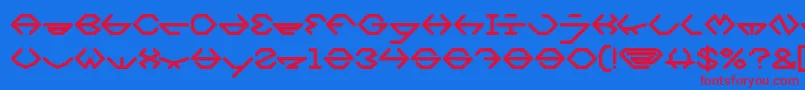 フォントinside Bold – 赤い文字の青い背景