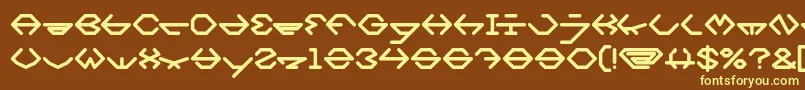 inside Bold-fontti – keltaiset fontit ruskealla taustalla