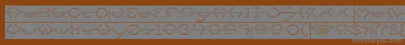 Шрифт inside Hollow Inverse – серые шрифты на коричневом фоне