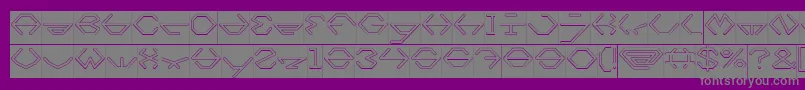 inside Hollow Inverse Font – Gray Fonts on Purple Background