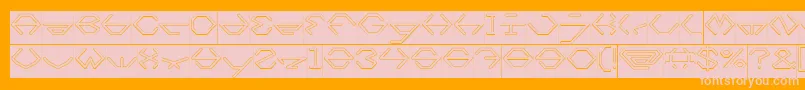 Шрифт inside Hollow Inverse – розовые шрифты на оранжевом фоне