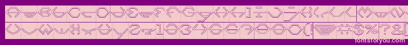 inside Hollow Inverse Font – Pink Fonts on Purple Background