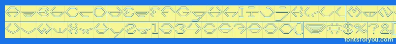 inside Hollow Inverse Font – Yellow Fonts on Blue Background