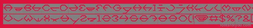 フォントinside Inverse – 赤い背景に灰色の文字