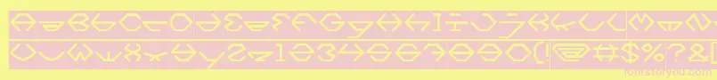 inside Inverse Font – Pink Fonts on Yellow Background