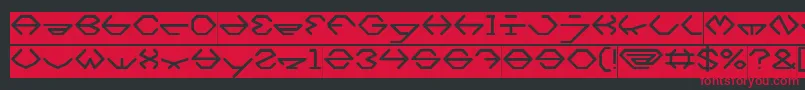 フォントinside Inverse – 黒い背景に赤い文字