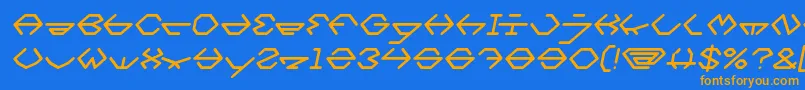 inside Italic Font – Orange Fonts on Blue Background