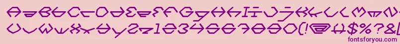 inside Italic-Schriftart – Violette Schriften auf rosa Hintergrund