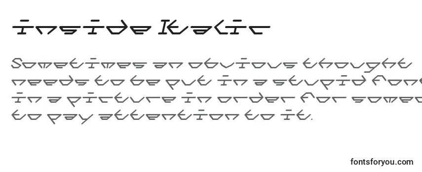 Обзор шрифта Inside Italic