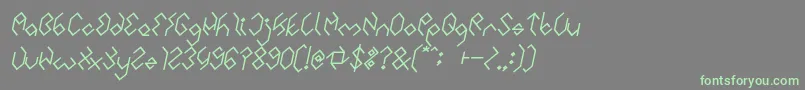 INSIDE THE BOX Bold Italic Font – Green Fonts on Gray Background