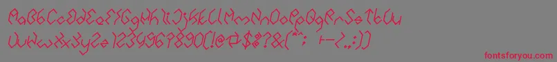 INSIDE THE BOX Bold Italic Font – Red Fonts on Gray Background
