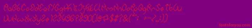 INSIDE THE BOX Bold Italic Font – Red Fonts on Purple Background