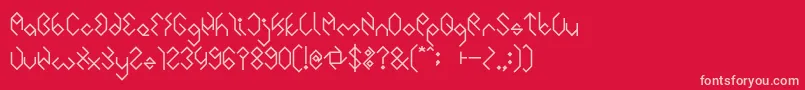 INSIDE THE BOX Bold Font – Pink Fonts on Red Background