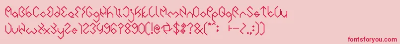 INSIDE THE BOX Bold-Schriftart – Rote Schriften auf rosa Hintergrund