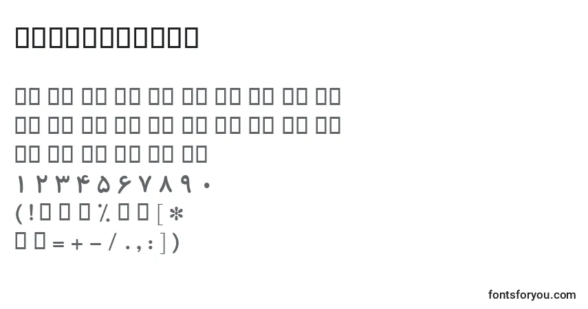 Шрифт BKoodakBold – алфавит, цифры, специальные символы