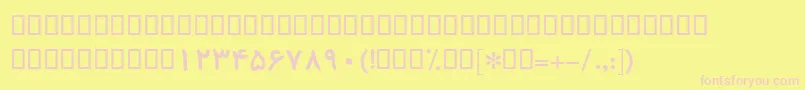 BKoodakBold Font – Pink Fonts on Yellow Background