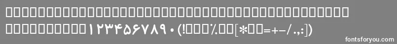 フォントBKoodakBold – 灰色の背景に白い文字