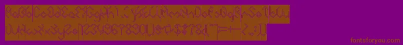 INSIDE THE BOX Hollow Inverse Font – Brown Fonts on Purple Background