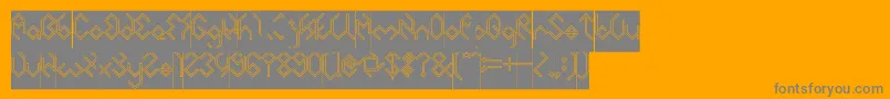 INSIDE THE BOX Hollow Inverse Font – Gray Fonts on Orange Background