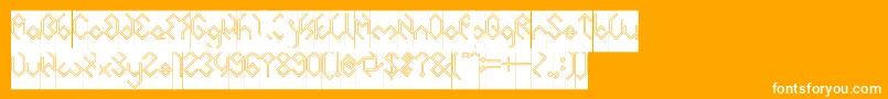 INSIDE THE BOX Hollow Inverse Font – White Fonts on Orange Background