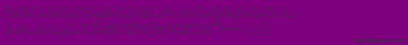 INSIDE THE BOX Hollow-Schriftart – Schwarze Schriften auf violettem Hintergrund