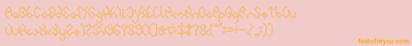 INSIDE THE BOX Hollow Font – Orange Fonts on Pink Background