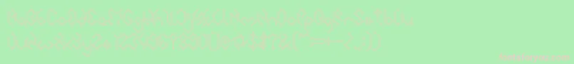 INSIDE THE BOX Hollow Font – Pink Fonts on Green Background