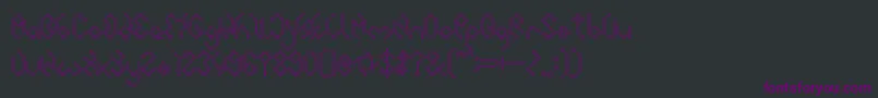 INSIDE THE BOX Hollow Font – Purple Fonts on Black Background