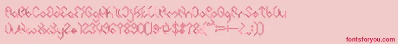 INSIDE THE BOX Hollow Font – Red Fonts on Pink Background