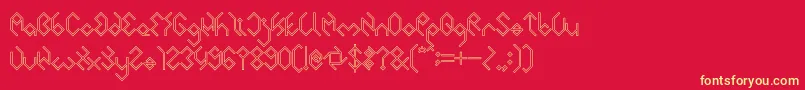 INSIDE THE BOX Hollow Font – Yellow Fonts on Red Background