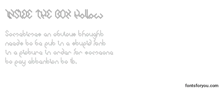 INSIDE THE BOX Hollow Font