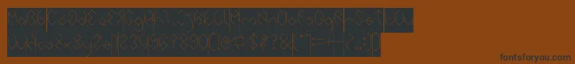 INSIDE THE BOX Inverse Font – Black Fonts on Brown Background