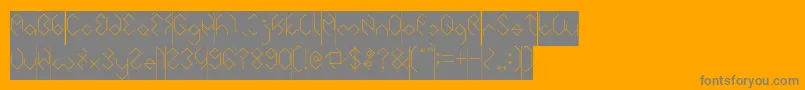 INSIDE THE BOX Inverse-Schriftart – Graue Schriften auf orangefarbenem Hintergrund