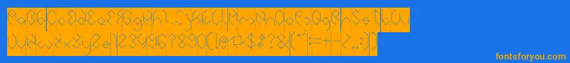 INSIDE THE BOX Inverse Font – Orange Fonts on Blue Background
