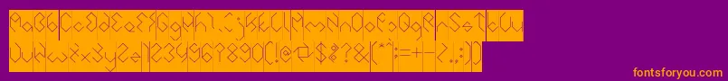 INSIDE THE BOX Inverse Font – Orange Fonts on Purple Background