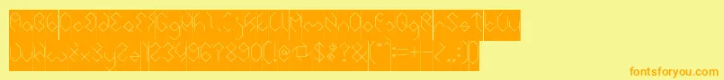 INSIDE THE BOX Inverse Font – Orange Fonts on Yellow Background
