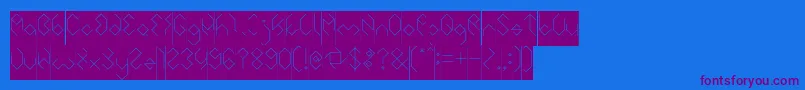 INSIDE THE BOX Inverse Font – Purple Fonts on Blue Background