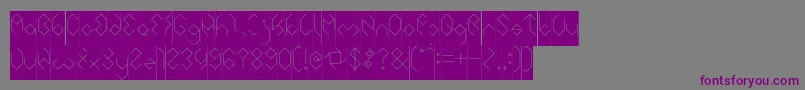 INSIDE THE BOX Inverse Font – Purple Fonts on Gray Background