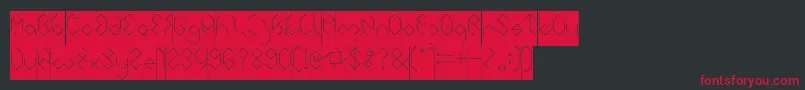 INSIDE THE BOX Inverse Font – Red Fonts on Black Background