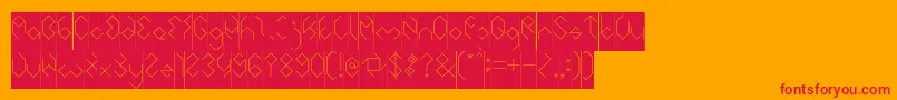 INSIDE THE BOX Inverse Font – Red Fonts on Orange Background