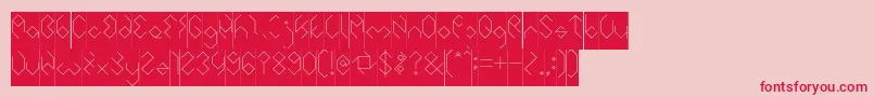 INSIDE THE BOX Inverse-Schriftart – Rote Schriften auf rosa Hintergrund